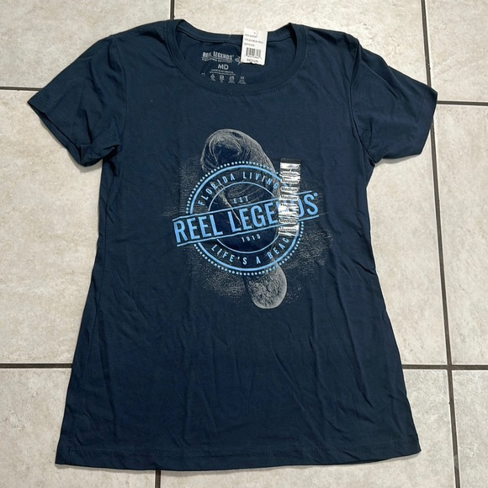 NWT Reel Legends Manatee t‎ shirt